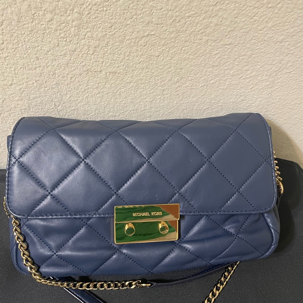 Navy Blue Michael Kors Shoulder Bag